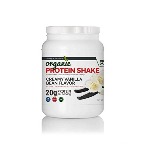 Maximum Slim Organic Protein Shake - Creamy Vanilla Bean Flavor