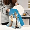 thumbnail image 6 of GZHJMY Funny Giraffes Kitchen Towels 18x28inch Ultra Soft Absorbent Quick Drying Kitchen Dish Towels Washable Cleaning Cloths Hand Towels Tea and Bar Towels, 1 Pack, 6 of 7