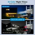 thumbnail image 6 of Hawkray Solar Security Camera - 360° Dual Lens,5G/2.4G WIFI,Spotlight/siren Alarm,3mp Color Night Vision,3mp Color Night Vision,IP66 waterproof,8000mAh, 6 of 8