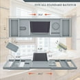 thumbnail image 6 of FCNRJK Expandable Bathtub Tray,Bamboo Bathtub Tray Table with Nail Brush,Gray, 6 of 10