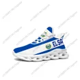 thumbnail image 1 of Zapatillas deportivas planas con la bandera de El Salvador para hombre y mujer, deportivas de alta calidad, con cordones y malla, hechas a medida., 1 of 6