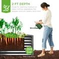 thumbnail image 4 of Best Choice Products 6x3x2ft Outdoor Metal Raised Garden Bed for Vegetables Flowers Herbs - Dark Gray, 4 of 9