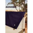 thumbnail image 4 of BRISIRA Bañador para hombre, pantalones cortos de natación de secado rápido, entrepierna de 5 pulgadas, pantalones cortos de playa con forro de compresión y bolsillo con cremallera, color azul marino, 4 of 5