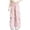 Pink*, variant on OSOLU Girls Pants Solid Color Comfortable Drawstring Elastic Waist Multi Cargo Pockets Wide Leg Trousers Kids Daily Wear Beige