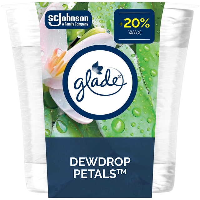 Glade® Chandelle parfumée, Pétales et Gouttes de Rosée