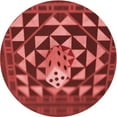 thumbnail image 1 of Ahgly Company Machine Washable Indoor Round Transitional Red Area Rugs, 4' Round, 1 of 7