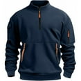 thumbnail image 3 of Vividxx Sweatshirts For Men Fall Winter Stand Collar Half Zipper And Multiple Pockets Fashion, 3 of 4