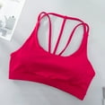 thumbnail image 4 of SCSAlgin Adjustable Strappy Sports Bras for Women Cute Crisscross Bra Wirefree Padded Top for Workout Yoga Daily, 4 of 5
