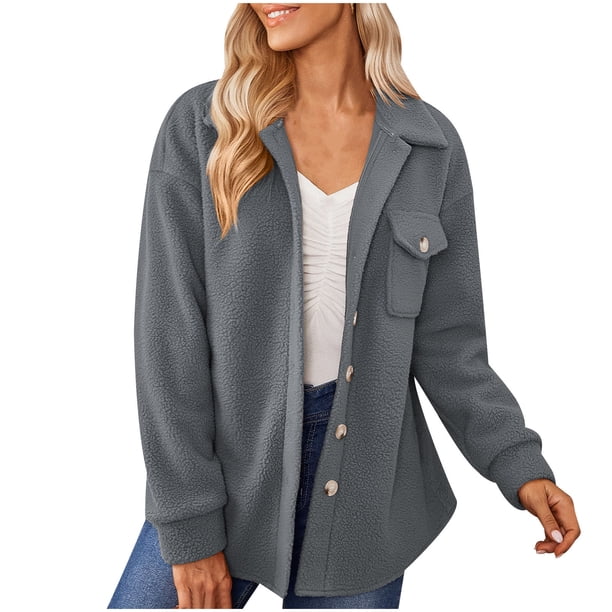 Chaquetas Para Mujer Prendas de Abrigo Abrigos de Primavera Y Otoño Prendas de Abrigo de Manga Larga Sólidas Cálidas Odeerbi ODB132989