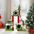 thumbnail image 2 of Gymax 48'' Mushroom Cat Tree for Indoor Cats w/ 2 Cute Condos Plush Perch Teasing Balls, 2 of 10