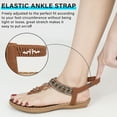 thumbnail image 6 of Ablanczoom Sandals Women: Women Flats Sandals for Dresses - Elastic Ankle Strap Flip Flops, 6 of 7