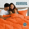 thumbnail image 4 of Bare Home Down Alternative Comforter Set - 3-Pieces - All Seasons - Full, Orange, 4 of 8