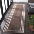 thumbnail image 3 of SAFAVIEH Cabana Rado Bordered Indoor/Outdoor Runner Rug, Brown/Ivory, 2'2" x 8', 3 of 16