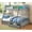 Gray, variant on Ashton 2-drawer Wood Twin Over Full Bunk Bed Navy Blue