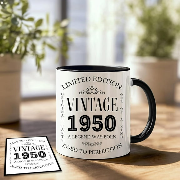 75th Birthday Gifts For Men, Women - Decorations Gift - 1950 Vintage Coffee Mug