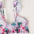 thumbnail image 5 of Lopeceal Women's Tropical Swimsuit Floral Printed Bathing Suit Sexy Bikini Sets with Long Beach Cover Ups 3 Piece Hawaiian Outfits, 5 of 8