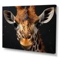 thumbnail image 2 of Designart "Giraffe Portrait Elegance in Monochrome II" Animals Canvas Wall Art, 2 of 5
