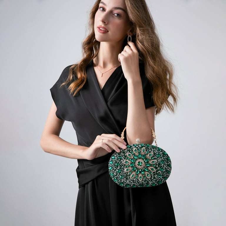 club monaco green dress NicoBlu Betty Clutch in Beaded Gold main image 0
