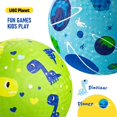 thumbnail image 4 of Playground Balls U&C Planet, 22 cm, goma, paquete de 2 unidades con bomba, 4 of 9