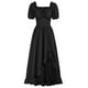 thumbnail image 1 of Vestido de corsé negro para mujeres, vestido de hada medieval, disfraz de feria renacentista, negro, XL., 1 of 5