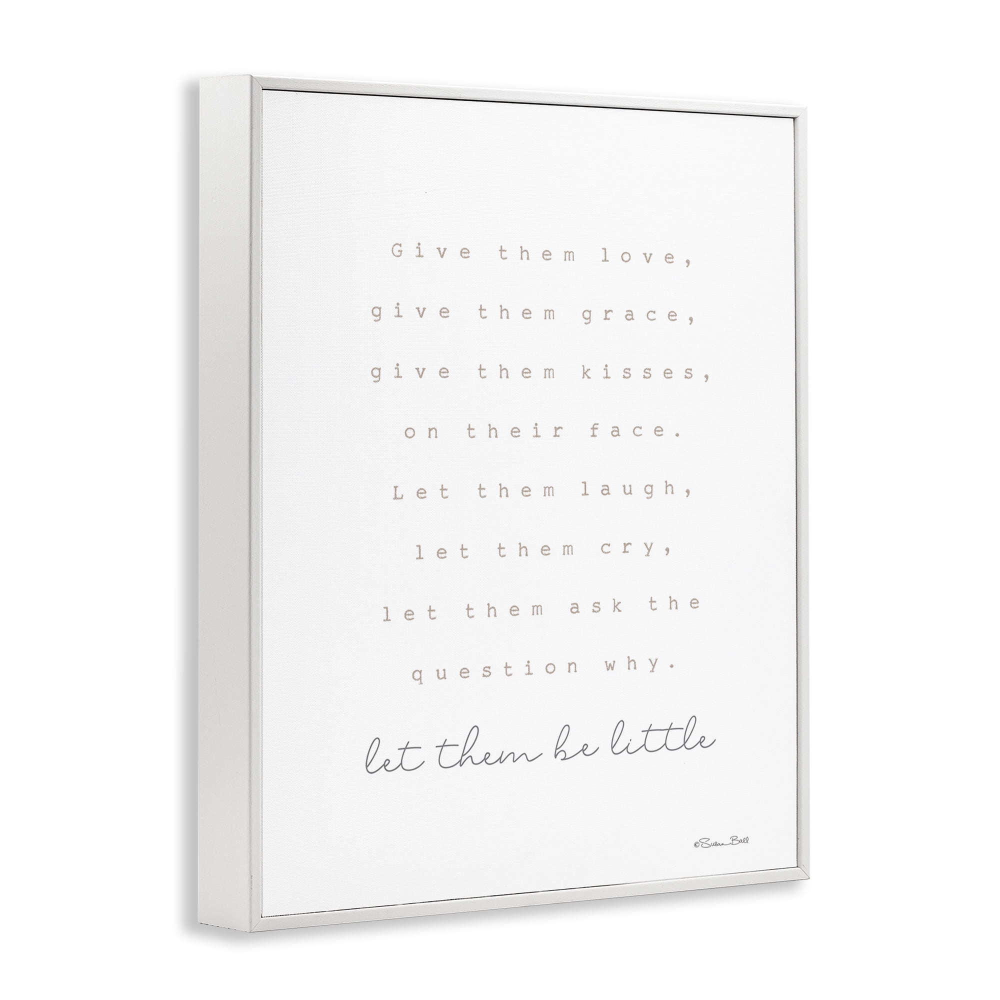 Stupell Industries Let Them Be Little Typography Painting White Framed Art Print Wall Art, 11 x 14