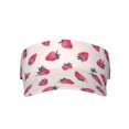 thumbnail image 2 of Kdxio Hand Drawn Strawberry Print Sun Visor Hat Golf Visor Adjustable Velcro Outdoor Sports Cap for Men Women, 2 of 7