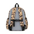 thumbnail image 3 of Brown and Beige Leopard Print Backpack for School, Cute School Bag with Adjustable Shoulder Straps and Padded Back, 13.4"x11"x4.7", 3 of 5