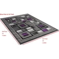 thumbnail image 4 of HR-Rugs Silver/Black and Gray Abstract Geometric Modern Squares Pattern Area Rug 7'8" x 10'2", 4 of 7