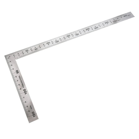 

Stainless Steel 150 x 300mm Angle Metric Try Square Ruler