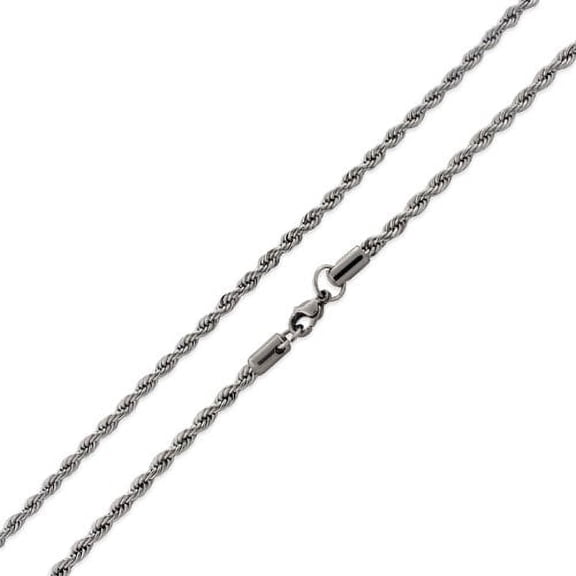 SilverCloseOut Stainless Steel Rope Chain Necklace 4.0mm (16-30 in)