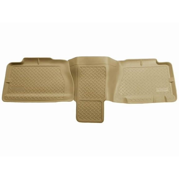 Husky Liners 62753 Classic Style Floor Liners Fits 00-06 Chevy Suburban, GMC Yukon XL, 01-04 Silverado & Sierra 1500-3500 Crew Cab, 02-09 Cadillac Escalade EXT, ESV, Avalanche | Second Row 2pc Tan