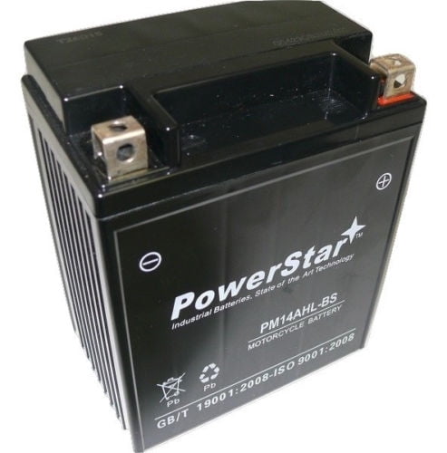 14AHL-BS Powersports Battery - Replaces: ETX15L, YTX14AHL-BS 
