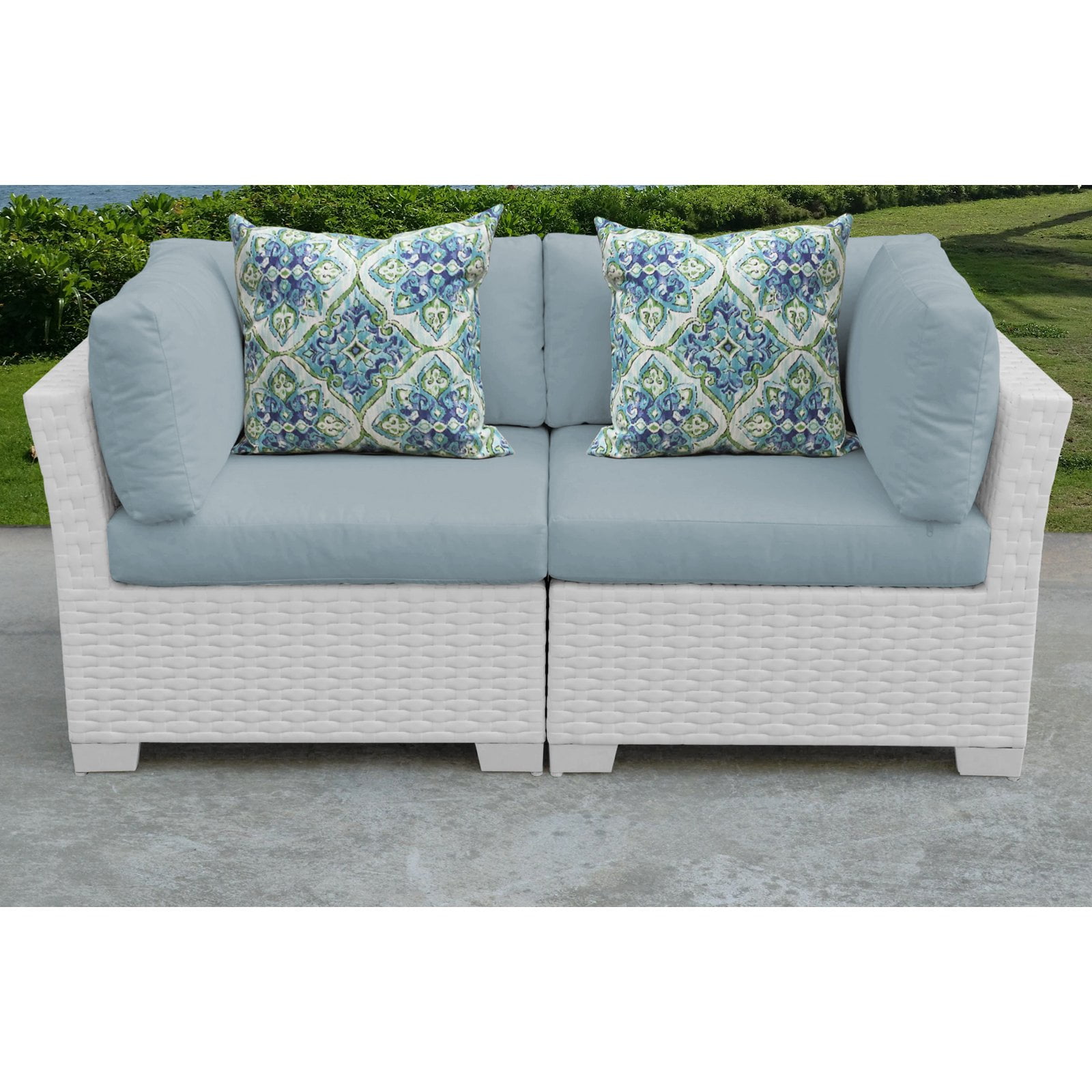 Tk Classics Monaco 2 Piece Outdoor Wicker Patio Conversation Set Tk Classics Monaco 2 Piece Outdoor Wicker Patio Conversation Set Com