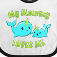 thumbnail image 4 of Inktastic My Mommy Loves Me Cute Narwhal Boys or Girls Baby Bib, 4 of 4