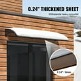 thumbnail image 3 of VEVOR Window Door Awning Canopy UV Rain Cover 38" x 78" PC Sheet Brown, 3 of 9