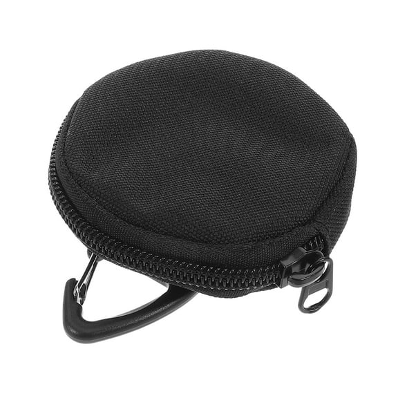 MRLESS Small Round Earphone Case with Zipper Portable Earbud Carrying Case Mini Coin Pouch Keychain Coin Purse for Travel Outdoor Accessories