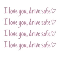 Wadada 4 Pcs I Love You Drive Safe Mirror Stickers – Cute Car Decals for Women Men, Stickers for Rear View Mirror, Tumbler, Laptop, Heart Car Accessories (Pink)