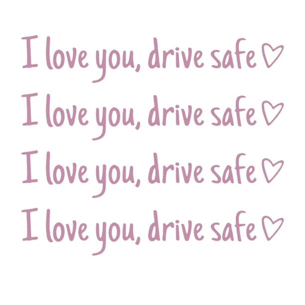 Adhesivo de Espejo Retrovisor Conduco con Seguridad Usted Pegatina de Espejo Retrovisor en Forma de Corazón Inglés