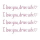 thumbnail image 1 of Adhesivo de Espejo Retrovisor Conduco con Seguridad Usted Pegatina de Espejo Retrovisor en Forma de Corazón Inglés, 1 of 1