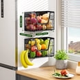 thumbnail image 3 of Estante magnética para refrigerador YIWANFW, 2 piezas, para guardar papas y cebollas, 3 of 9