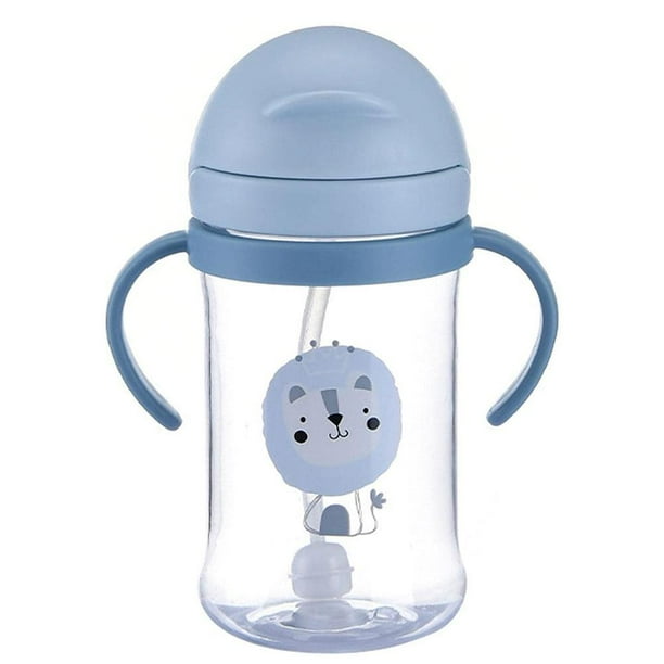Tazas De Paja Para Niños Botella De Agua De Bebé De Dibujos Animados Con Asas Taza De Entrenamiento Para Niños Taza De Entrenador De Bebé Con Bola De Gravedad Para Beber De 360 Grados Scienceny BA001282-01