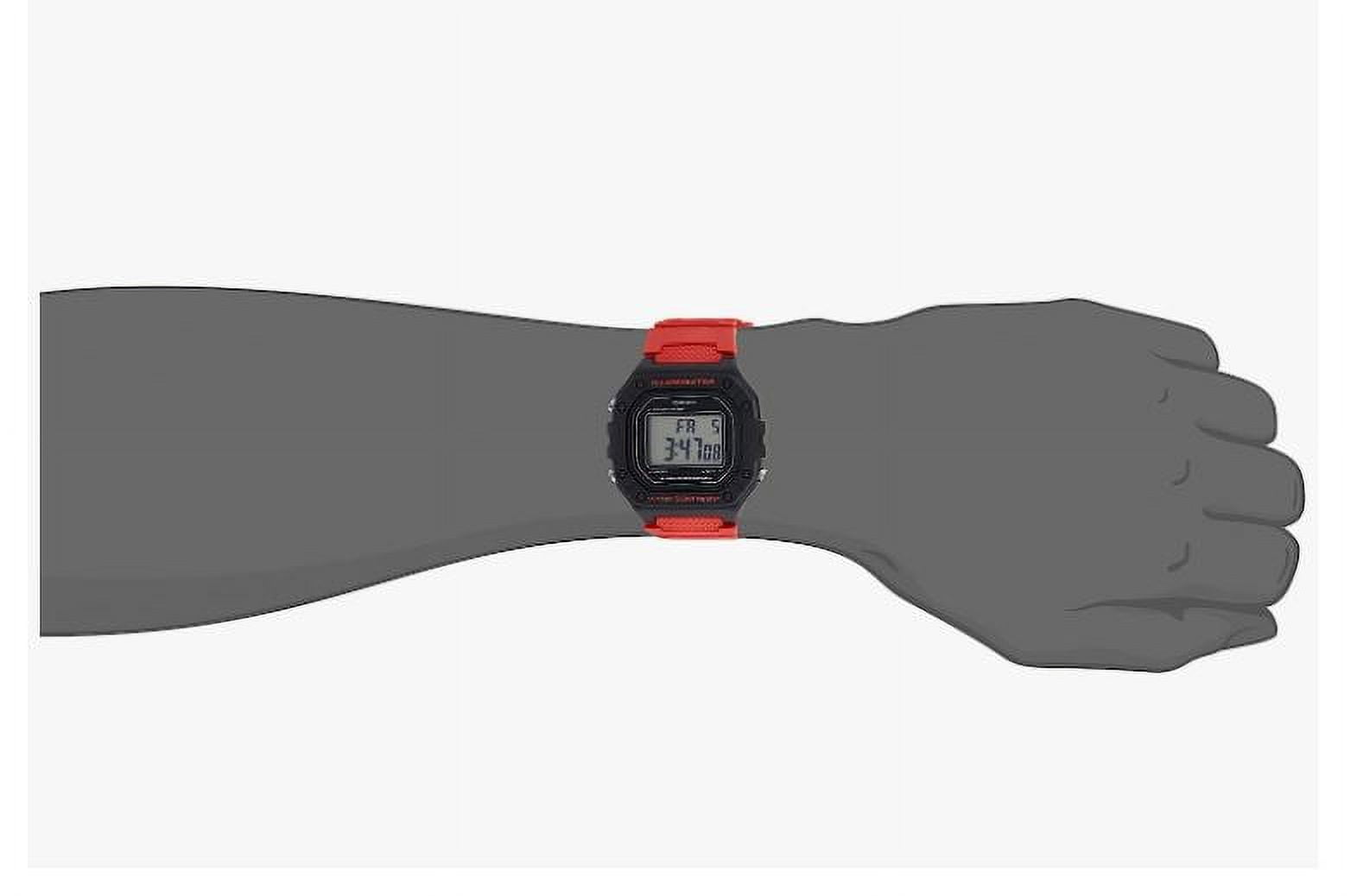 Casio Men's Digital Quartz Red Resin Strap Watch W-218H-4BVEF