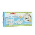 thumbnail image 4 of Melissa & Doug Mine to Love Wooden Play Bunk Bed for Dolls, Stuffed Animals - White (2 Beds, 17.4”H x 9.1”W x 20.7”L Assembled and Stacked), 4 of 10