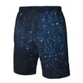 thumbnail image 5 of Kdxio Blue Glitter Retro Pattern Mens Casual Shorts - Drawstring Summer Beach Sports Shorts for Men, 5 of 9