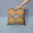 thumbnail image 2 of Carolines Treasures BB7521PW1414 Watecolor Halloween Pumpkins Fabric Decorative Pillow  14Hx14W multicolor, 2 of 4