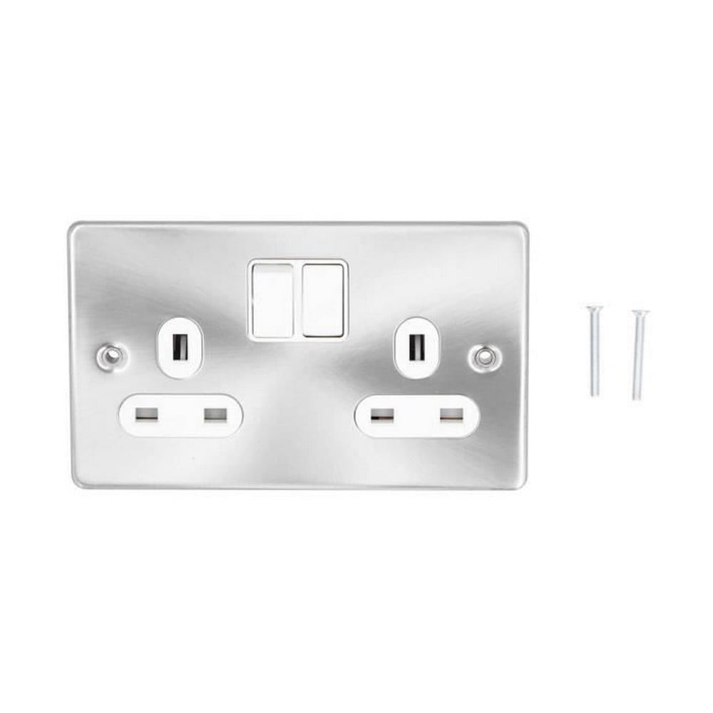 Socket Outlet Uk Standard Double Electrical Socket Wall Socket With Switch 250V Power Supply