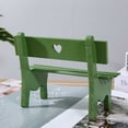 thumbnail image 7 of Hzzsbu Miniature Sofa Bench Solid Color Chair Figurine Decorative Garden Bench Green Wooden Sofa Ornament Shooting Background Props, 7 of 7