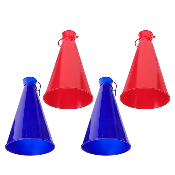 Mobutofu Portable Plastic Stadium Horns, Assorted Colors, High Volume, for Cheering, 4Pcs