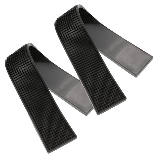 FRCOLOR Drain Pad Black Non-Slip Bar Mats with Waterproof PVC Protection for Bartop Use 1 Set 2Pcs,23.62"X3.15"X0.39"