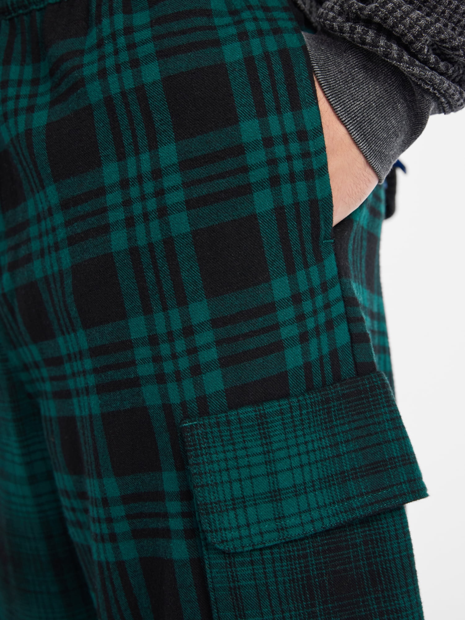 No Boundaries Flannel Cargo Pants, Men's & Big Men's
